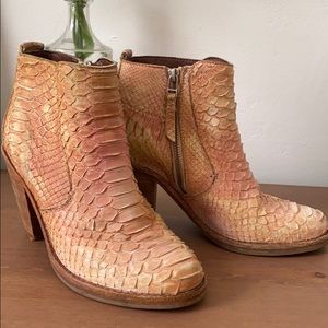 All Saints croc soft leather booties sz 40